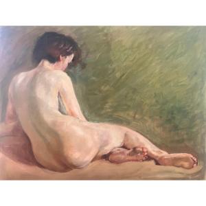 Charles De Ziegler 1890-1962 - Oil On Canvas - Female Nude - Switzerland - 60x73cm