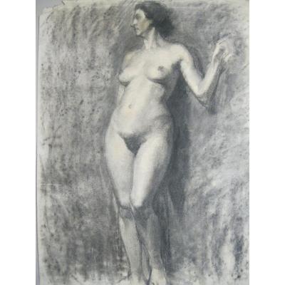 Large Drawing - Female Nude Study # 2 - 1920-1940 - Art Deco 