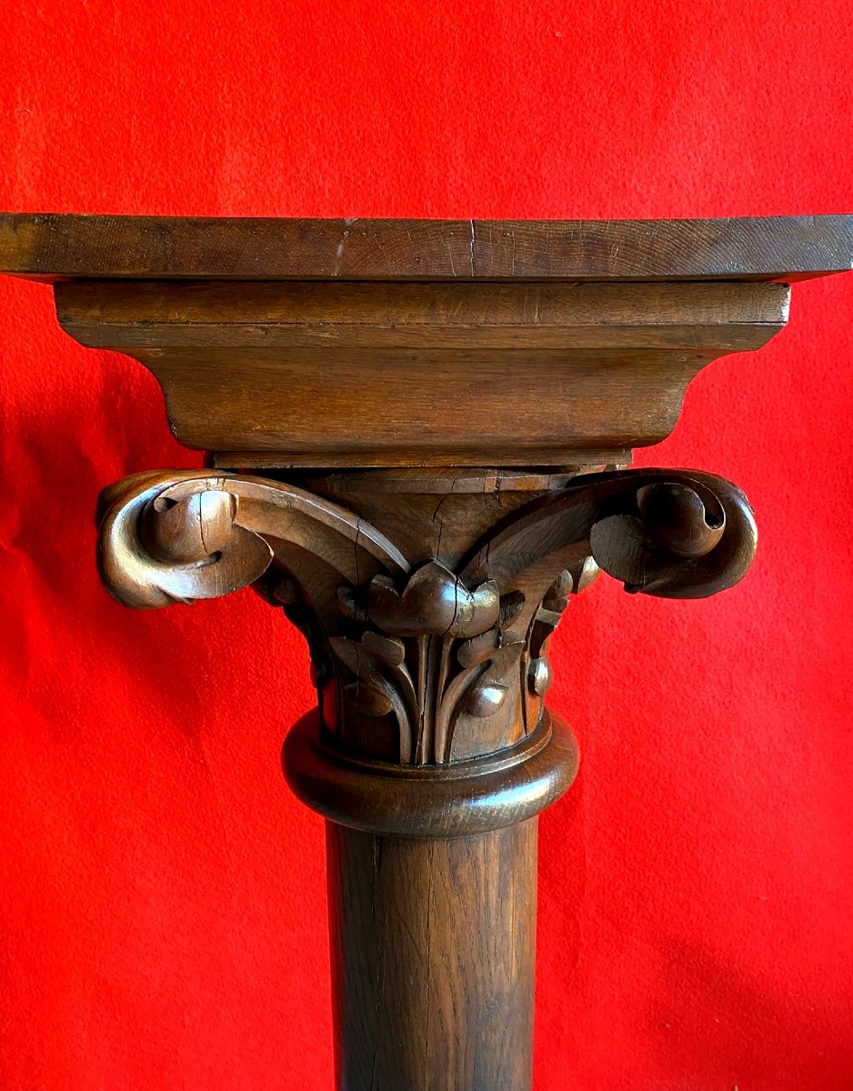 Colonne corinthienne en bois-photo-4