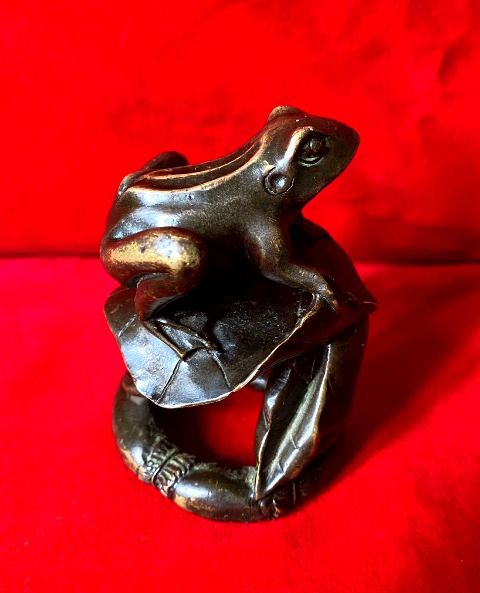 Sculpture en bronze Okimono-photo-2