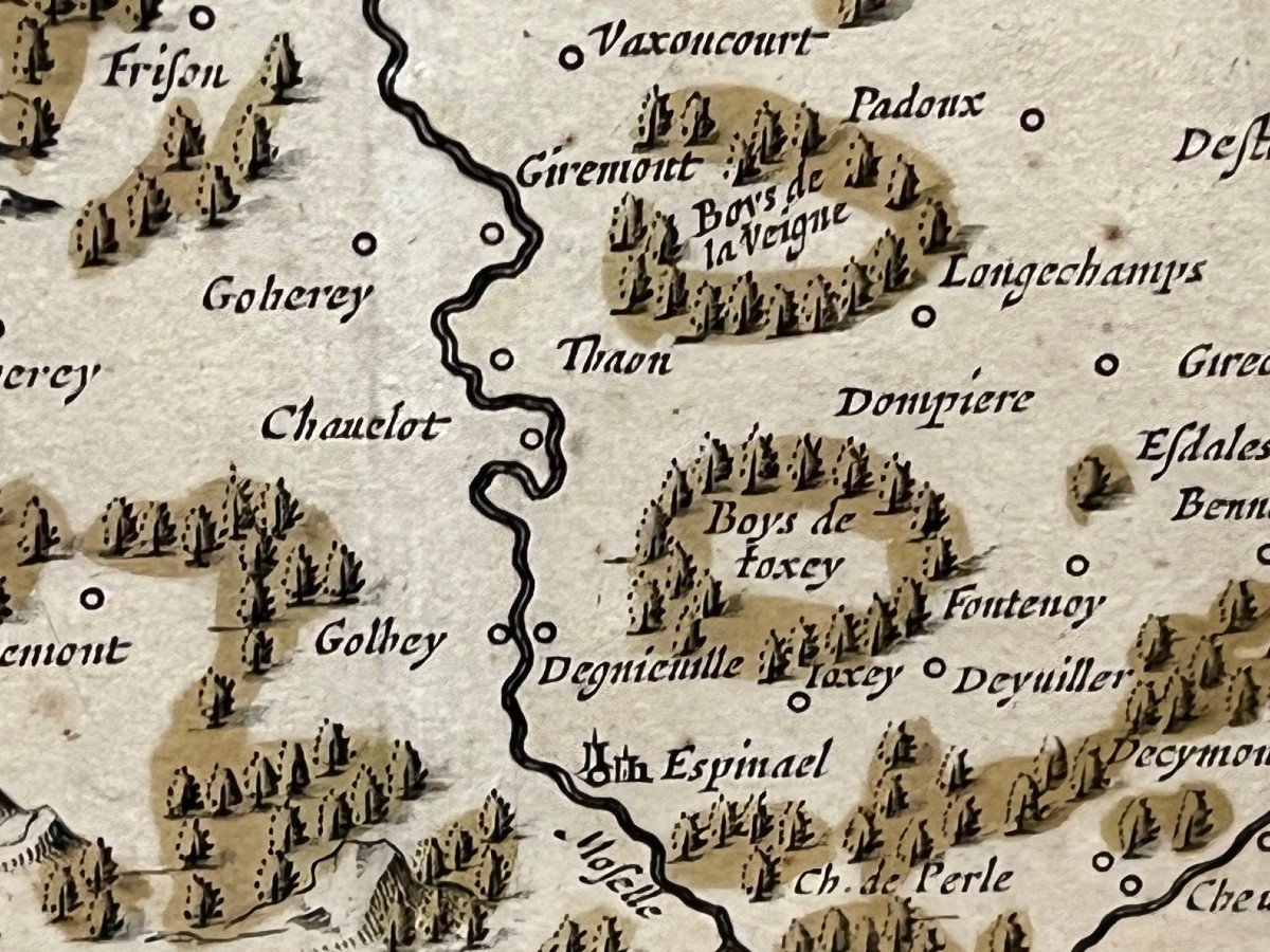 CARTE de LORRAINE de 1633 Principalement sur les VOSGES par JOHANNES JANSSONIUS -photo-1