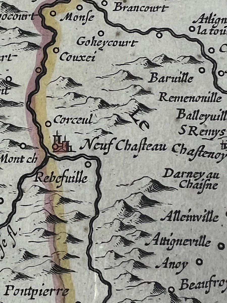 CARTE de LORRAINE de 1633 Principalement sur les VOSGES par JOHANNES JANSSONIUS -photo-5