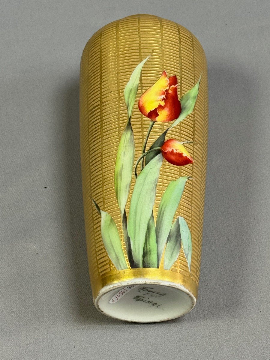 ROVINA, VASE TULIPE,  dégagé à l'acide, PIECE UNIQUE-photo-6