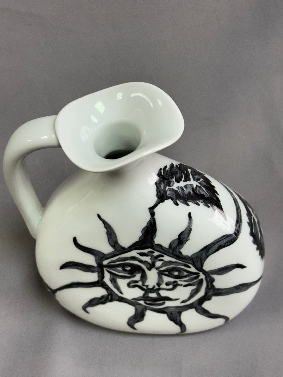 Lurcat Jean (1892-1966) Porcelain Jug With Signature Of Jean Lurcat-photo-4