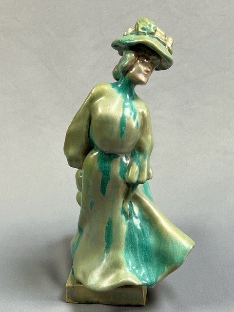 Rambervillers Ceramic Stoneware “elegant In Hat” Unknown Piece-photo-1