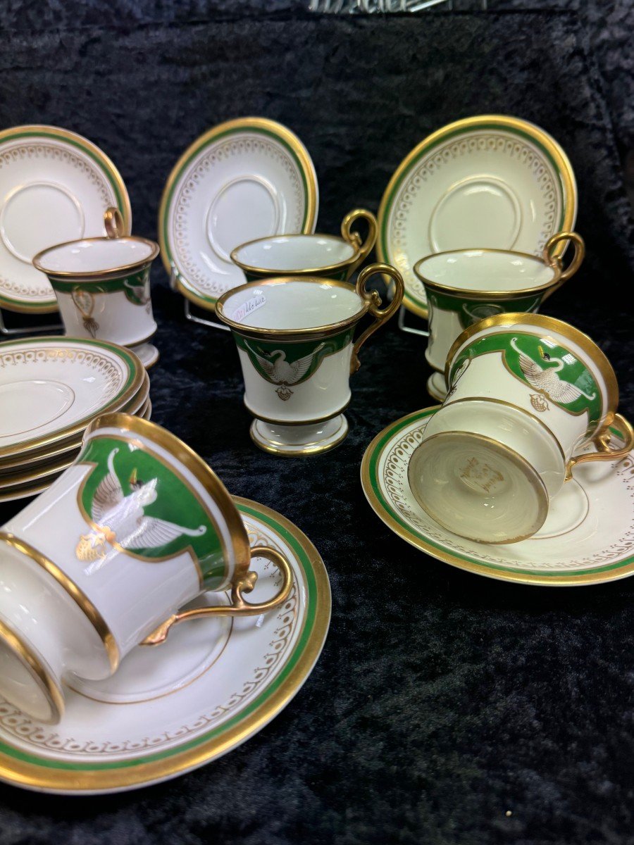 Rovina, Empire, Coffee Service Of 12 High Cups And 12 Saucers, Empire Model-photo-6