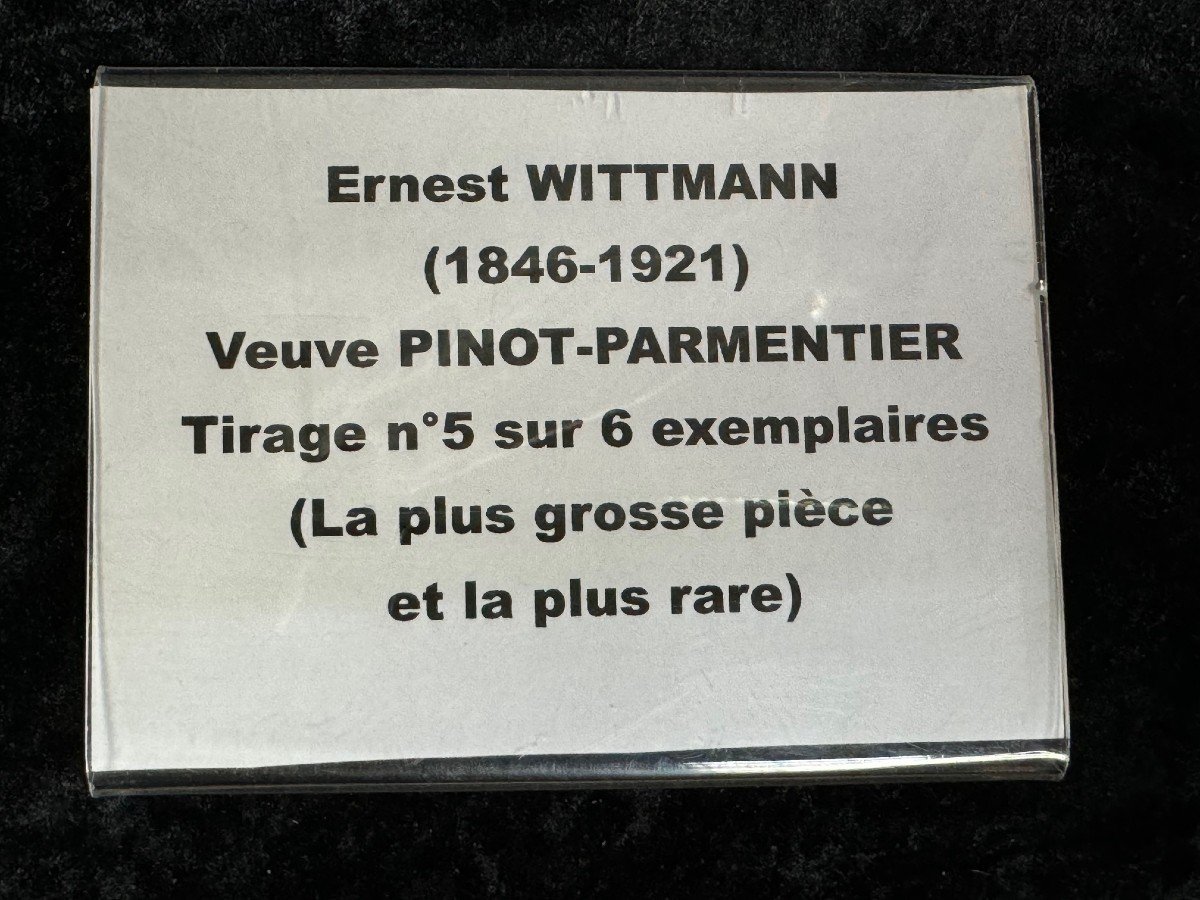 GRES MOUGIN / Ernest WITTMANN (1846-1921 ) "la Veuve PINOT-PARMENTIER" N°5 / 6 Exemp. numérotés-photo-6