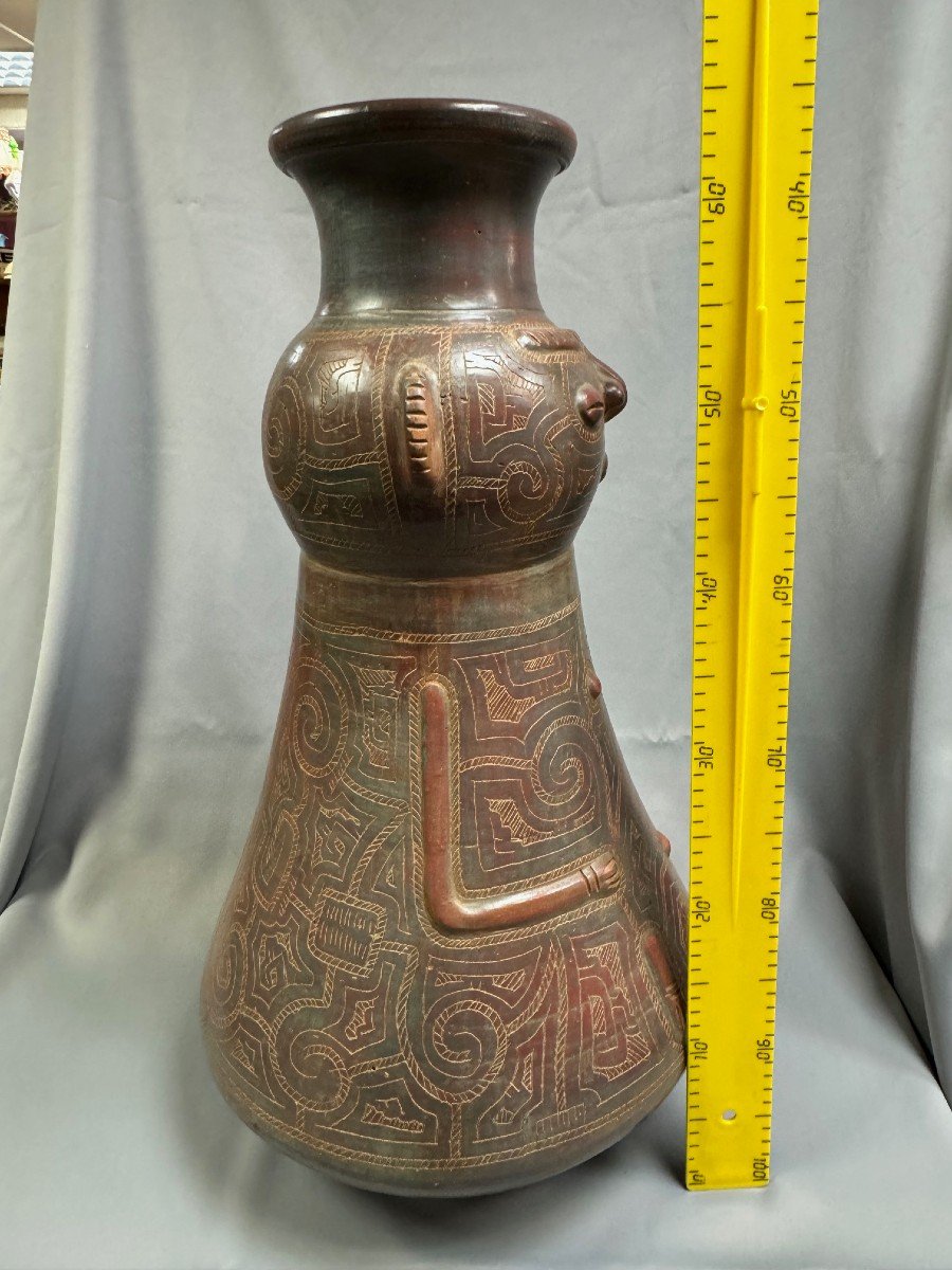 Important Anthropomorphic Terracotta Serving As A Vase 66 Cm High-photo-4