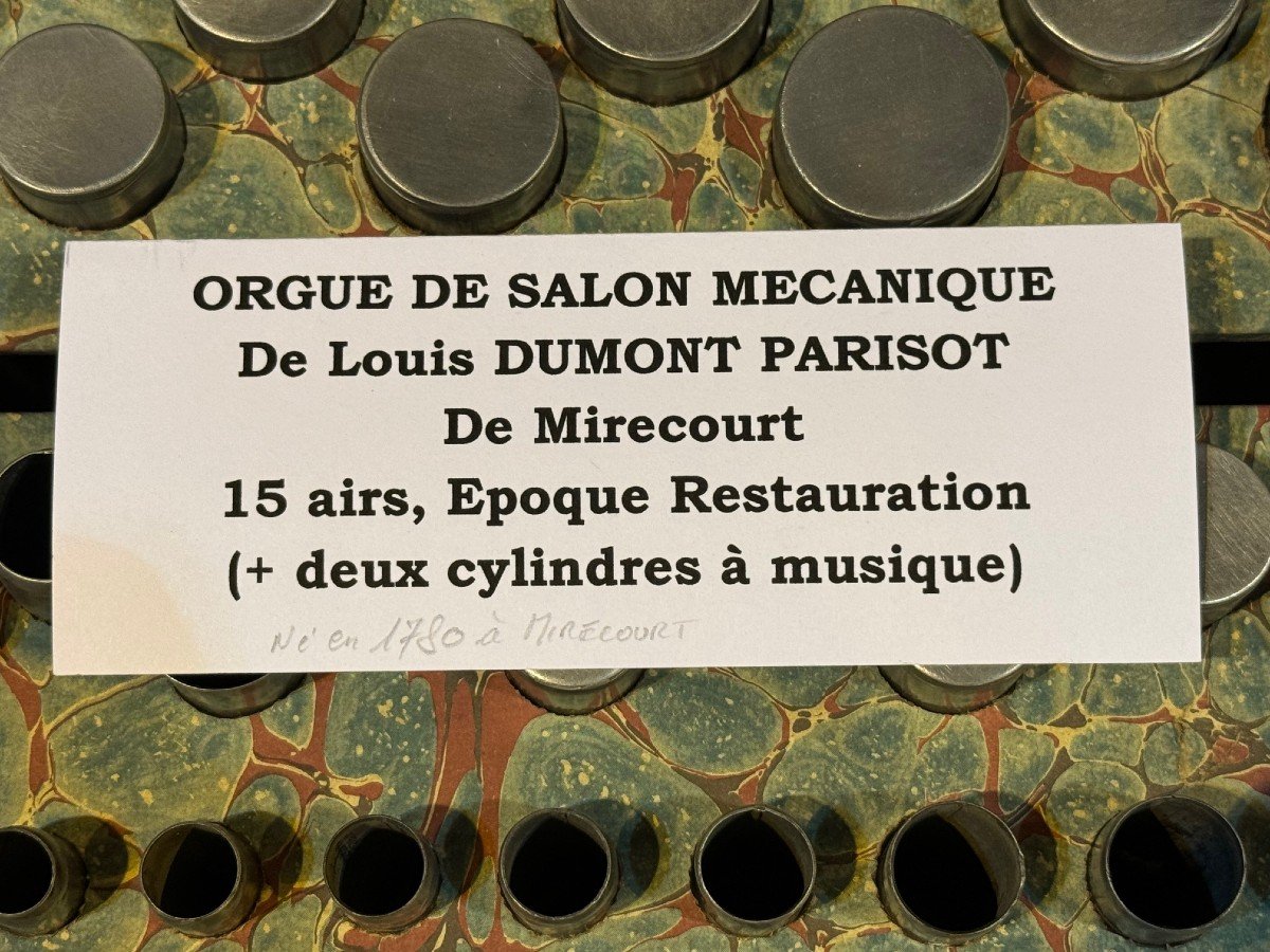 Orgue De Salon Mécanique De Louis Dumont Parisot De Mirecourt, Epoque Restauration (1815-1830)-photo-8