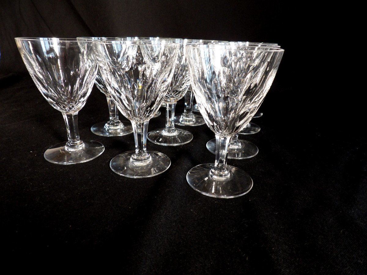 12 Verres à Eau en Cristal de la Cristallerie Lorraine (1925-1997)-photo-3