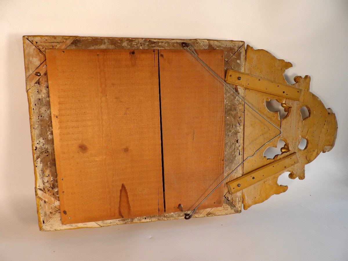 Early 19th Century Mirror In Golden Wood-photo-8