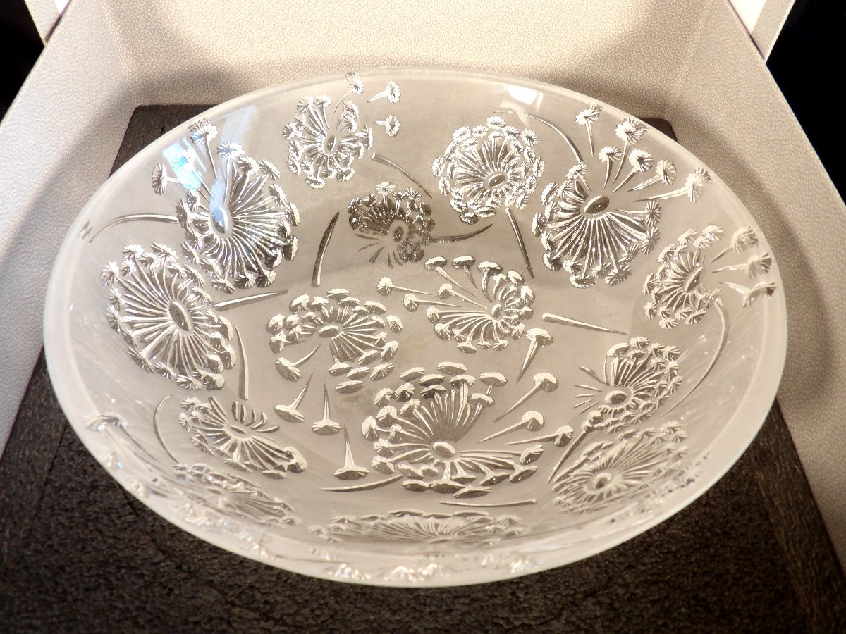 Large Lalique France Bowl "bucolique"-photo-3