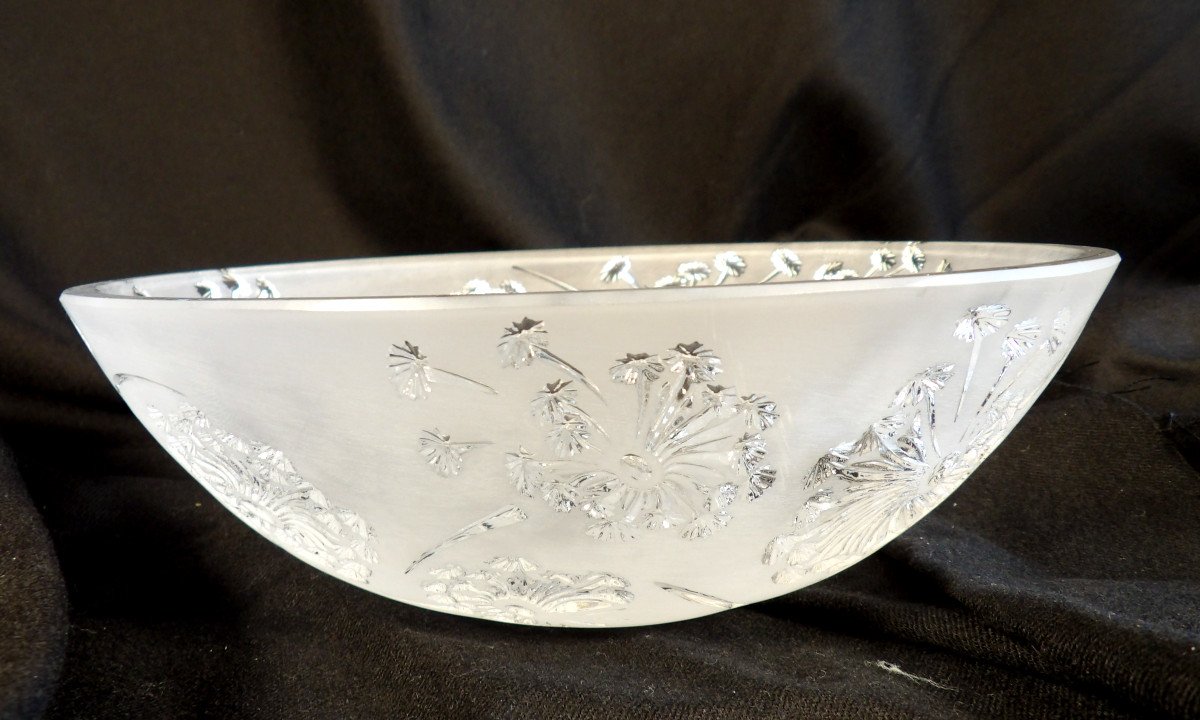 Large Lalique France Bowl "bucolique"-photo-8