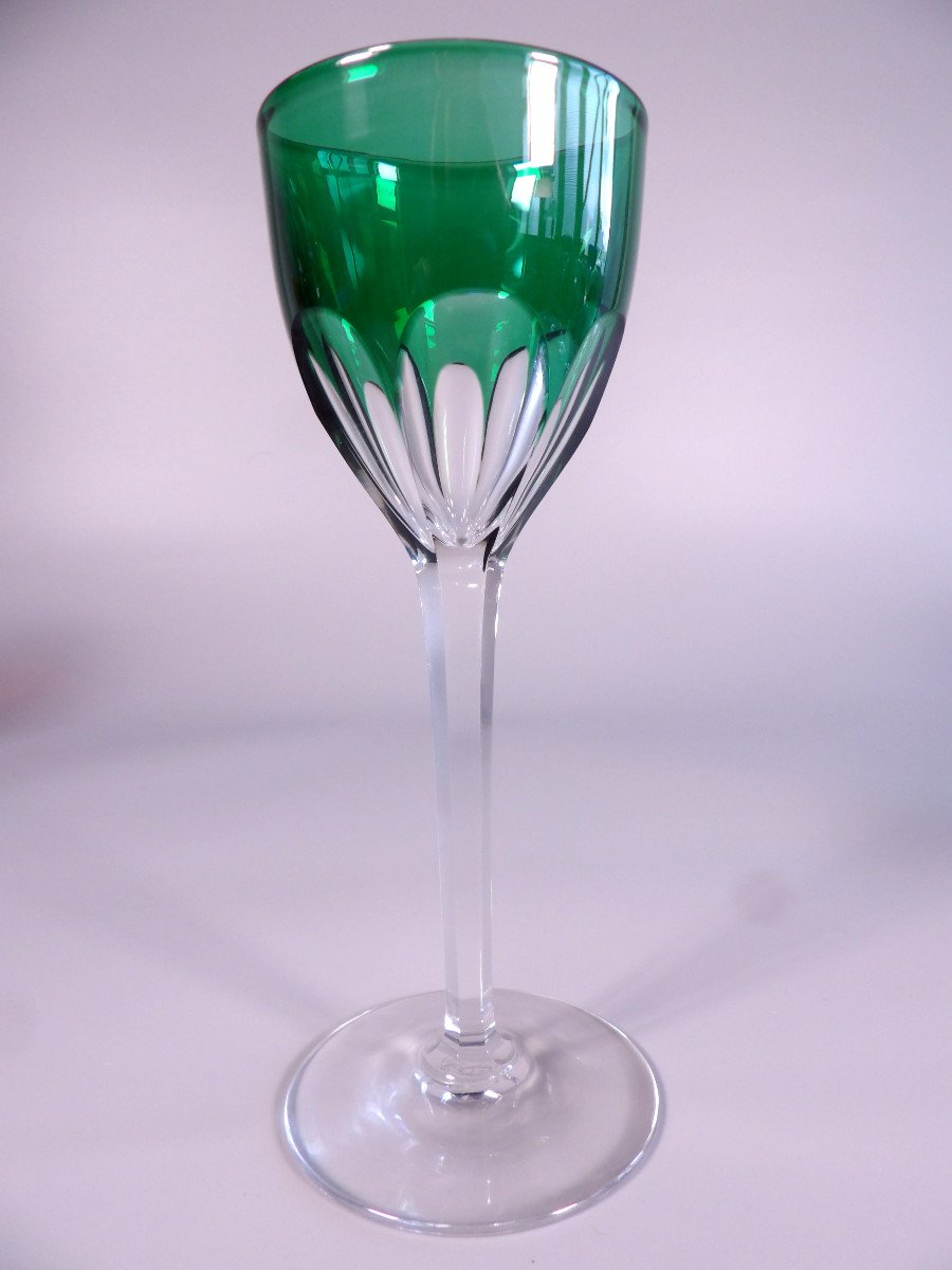 Suite de 6 Roemers / Verres à Vin en Cristal - Modèle GENOVA par BACCARAT-photo-5