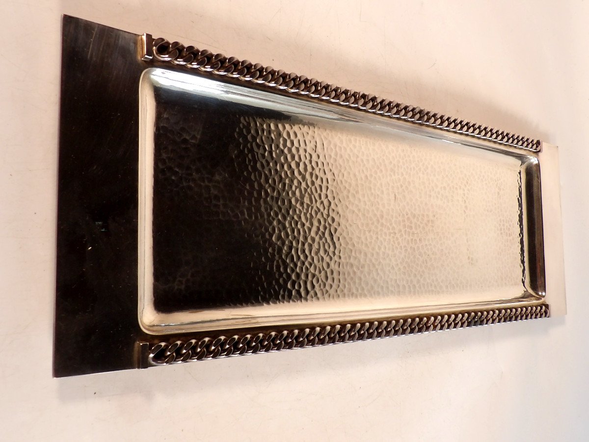 Silver Metal Tray By Jean Després-photo-2