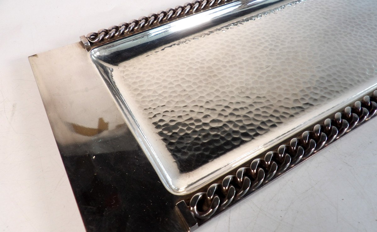 Silver Metal Tray By Jean Després-photo-4