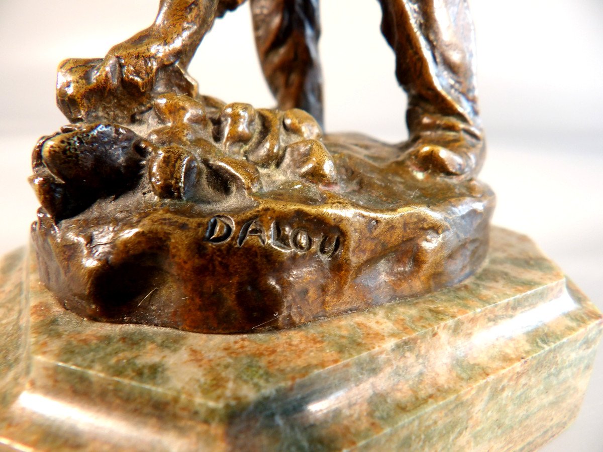 Bronze sur Socle en Marbre "Le Paysan" par Jules DALOU-photo-3