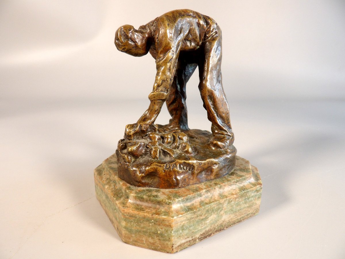 Bronze sur Socle en Marbre "Le Paysan" par Jules DALOU-photo-1