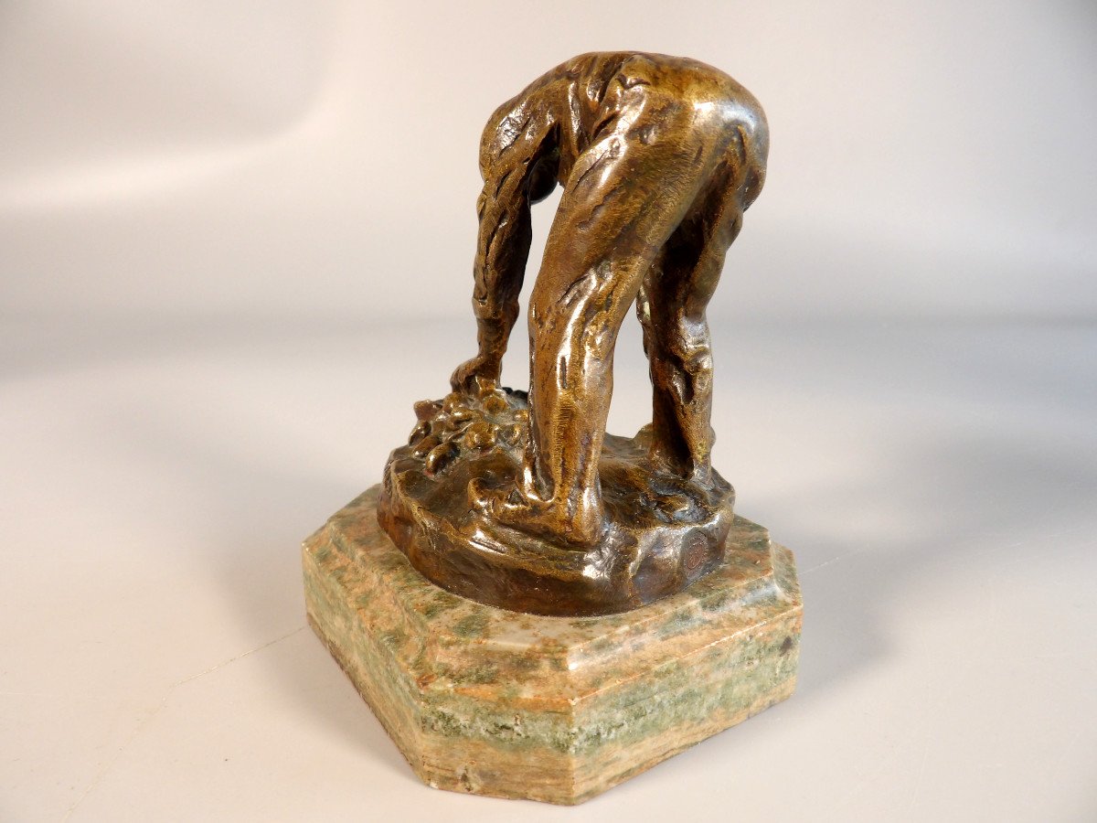 Bronze sur Socle en Marbre "Le Paysan" par Jules DALOU-photo-2