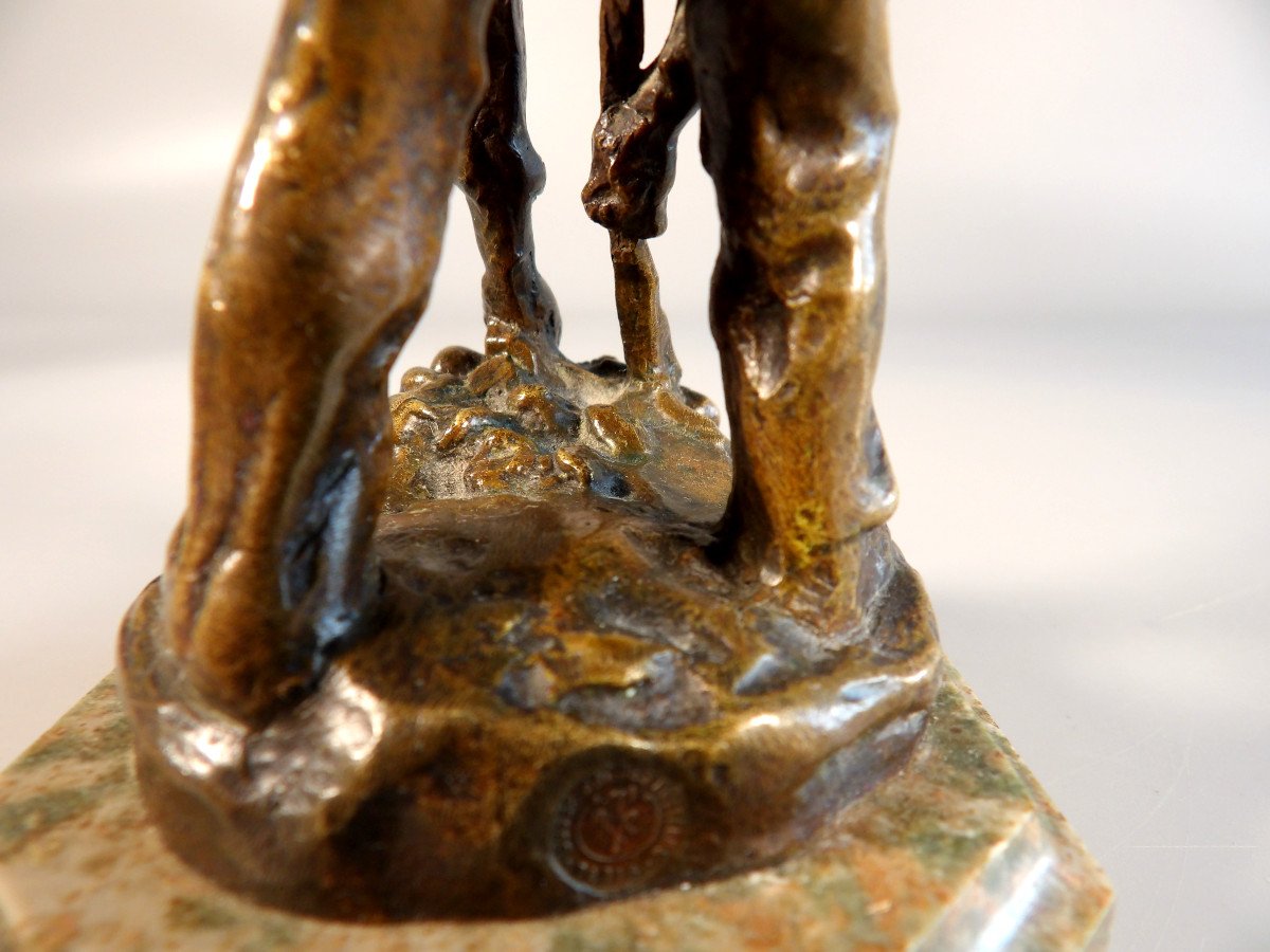 Bronze sur Socle en Marbre "Le Paysan" par Jules DALOU-photo-8