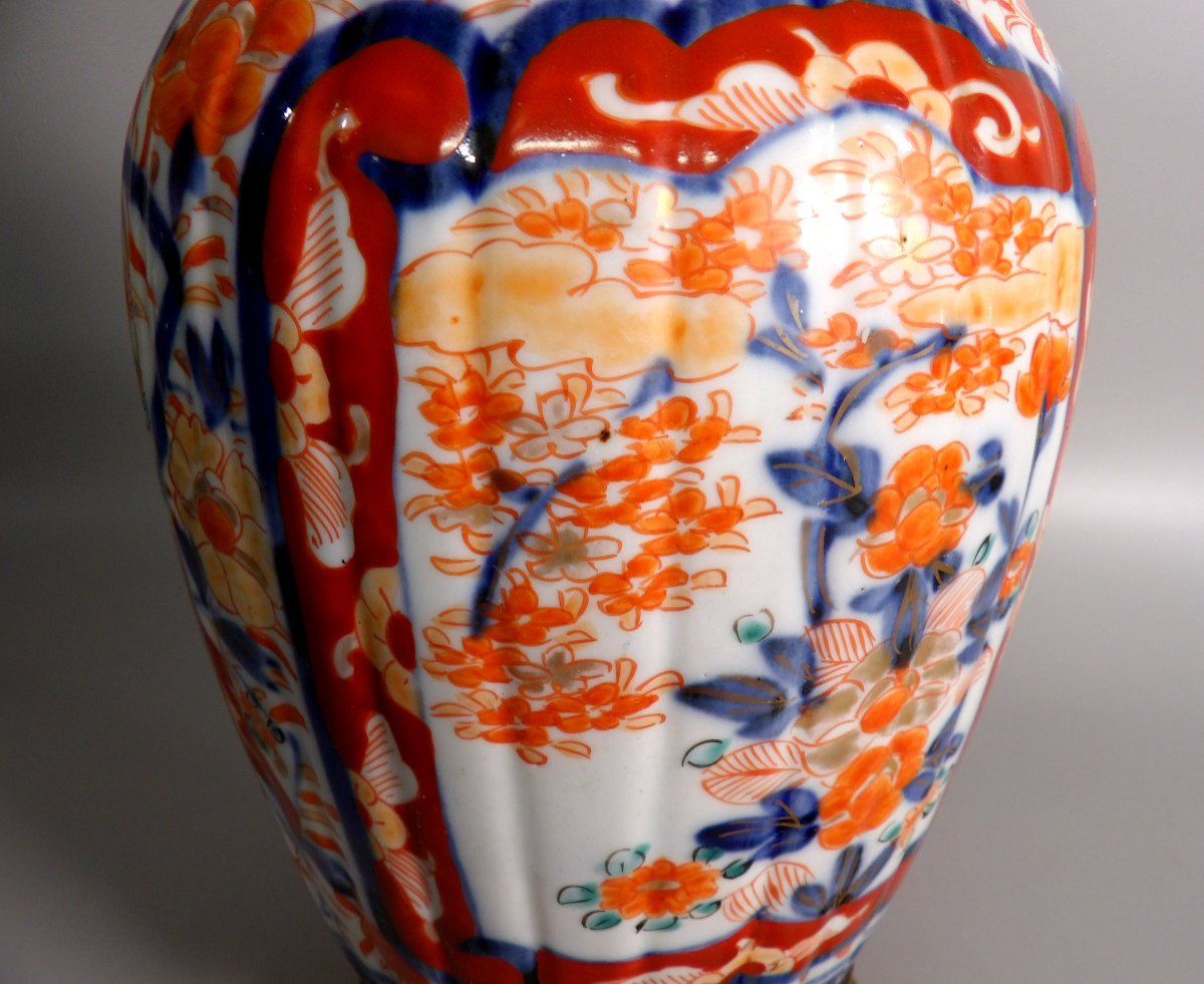 Polychrome Satsuma Ceramic Lamp-photo-2