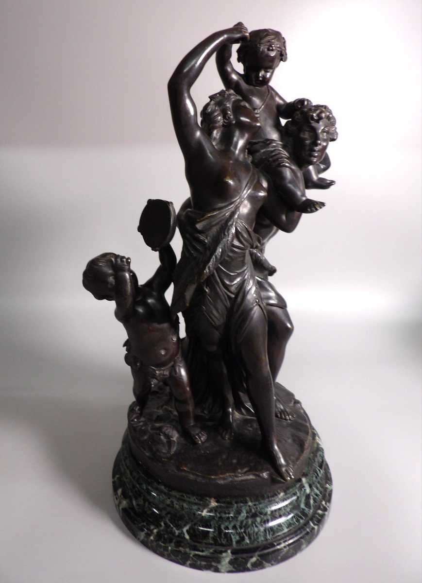 Bronze "L'Enfance de Silène" d'après CLODION (1738-1814) - Signé-photo-2