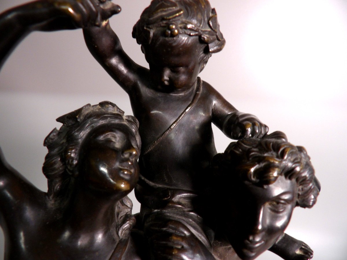 Bronze "L'Enfance de Silène" d'après CLODION (1738-1814) - Signé-photo-1