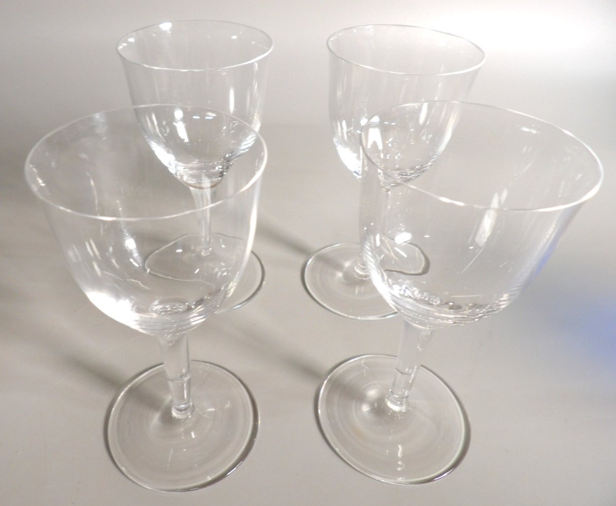 Ensemble de 4 Verres à Vin en Cristal de Bohème - Maison MOSER