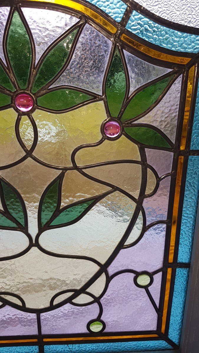 Art Nouveau Stained Glass Window-photo-3