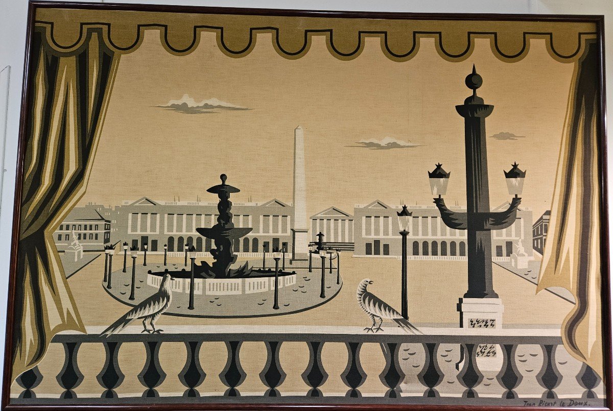 Jean Picart Le Doux Tapestry - Place De La Concorde - Year 50 -