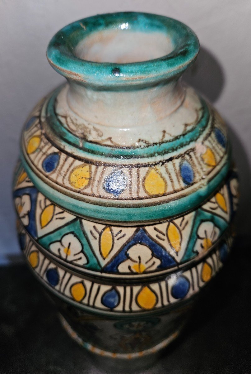 Large Moroccan Vase - Fez - Late 19th --photo-2