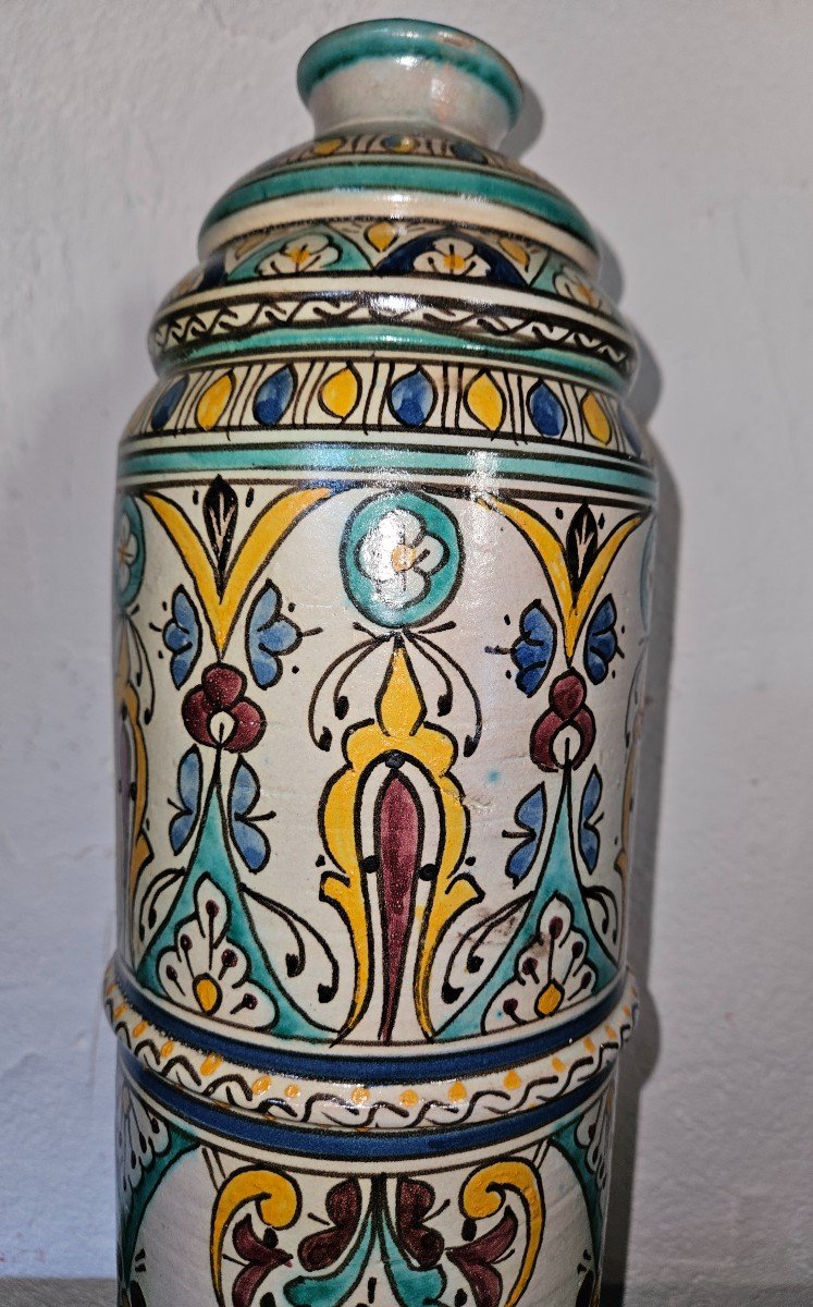 Large Moroccan Vase - Fez - Late 19th --photo-3