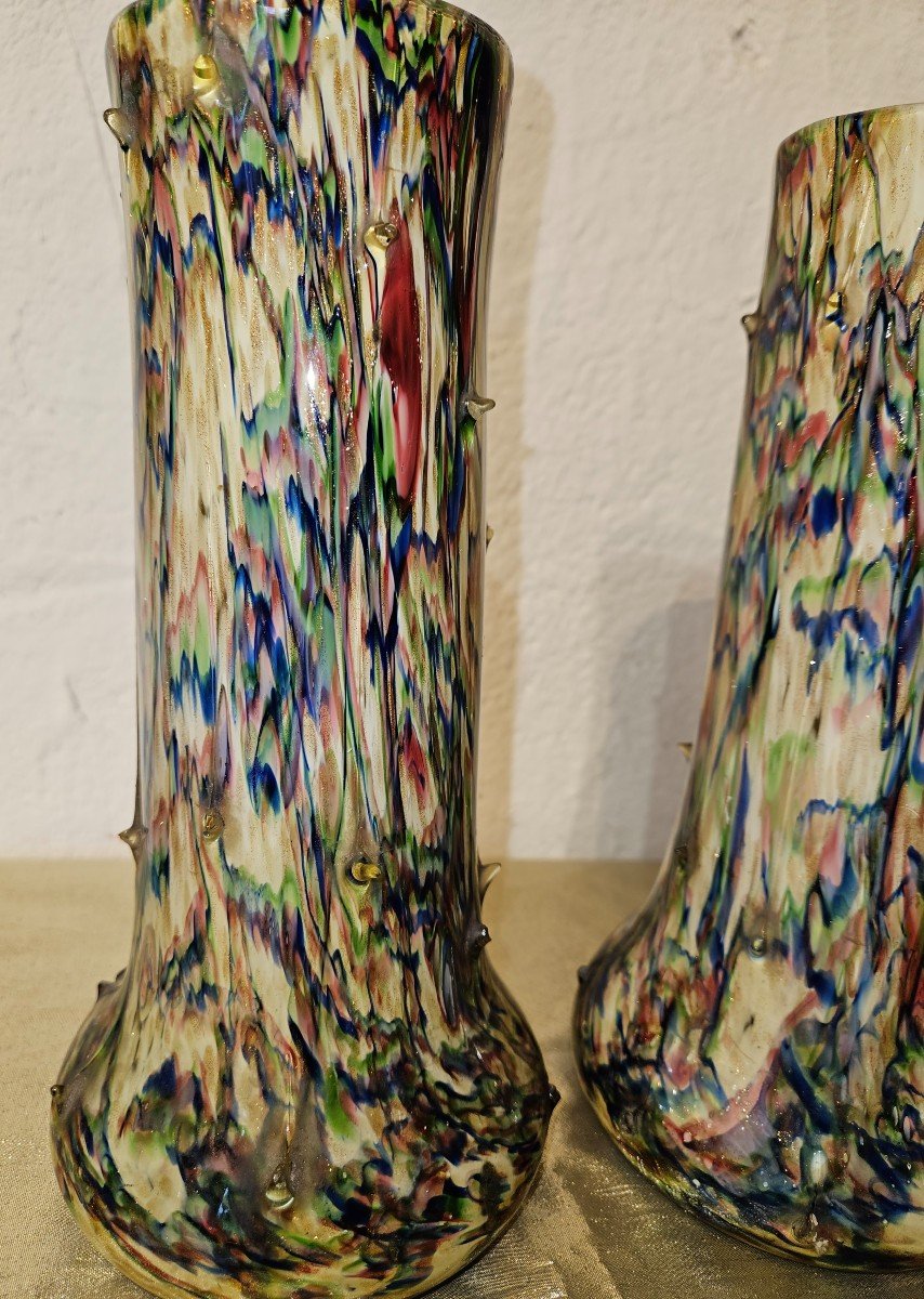 Pair Of Clichy / Legras Vases - Early 20th Century.-photo-2