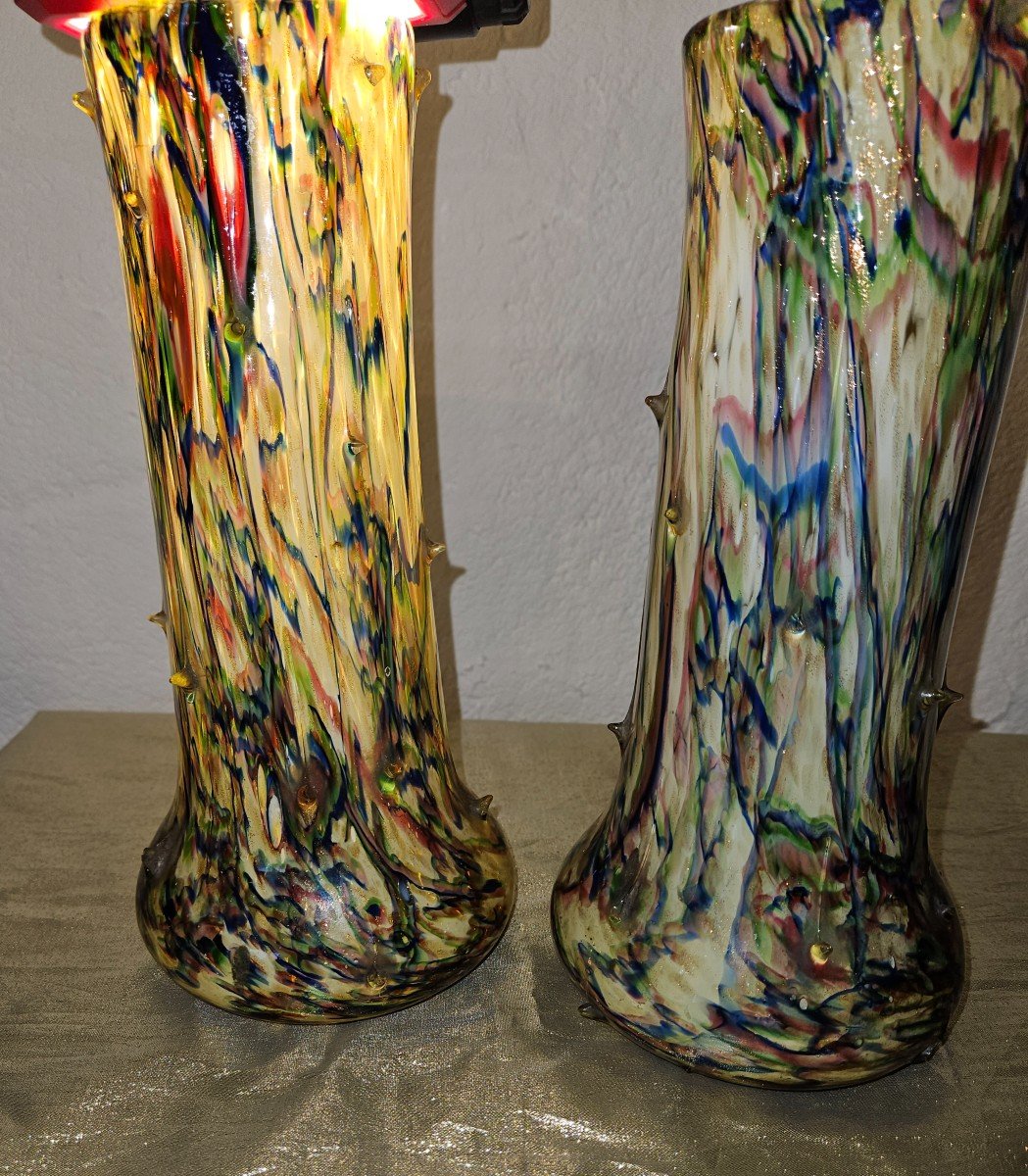 Pair Of Clichy / Legras Vases - Early 20th Century.-photo-6