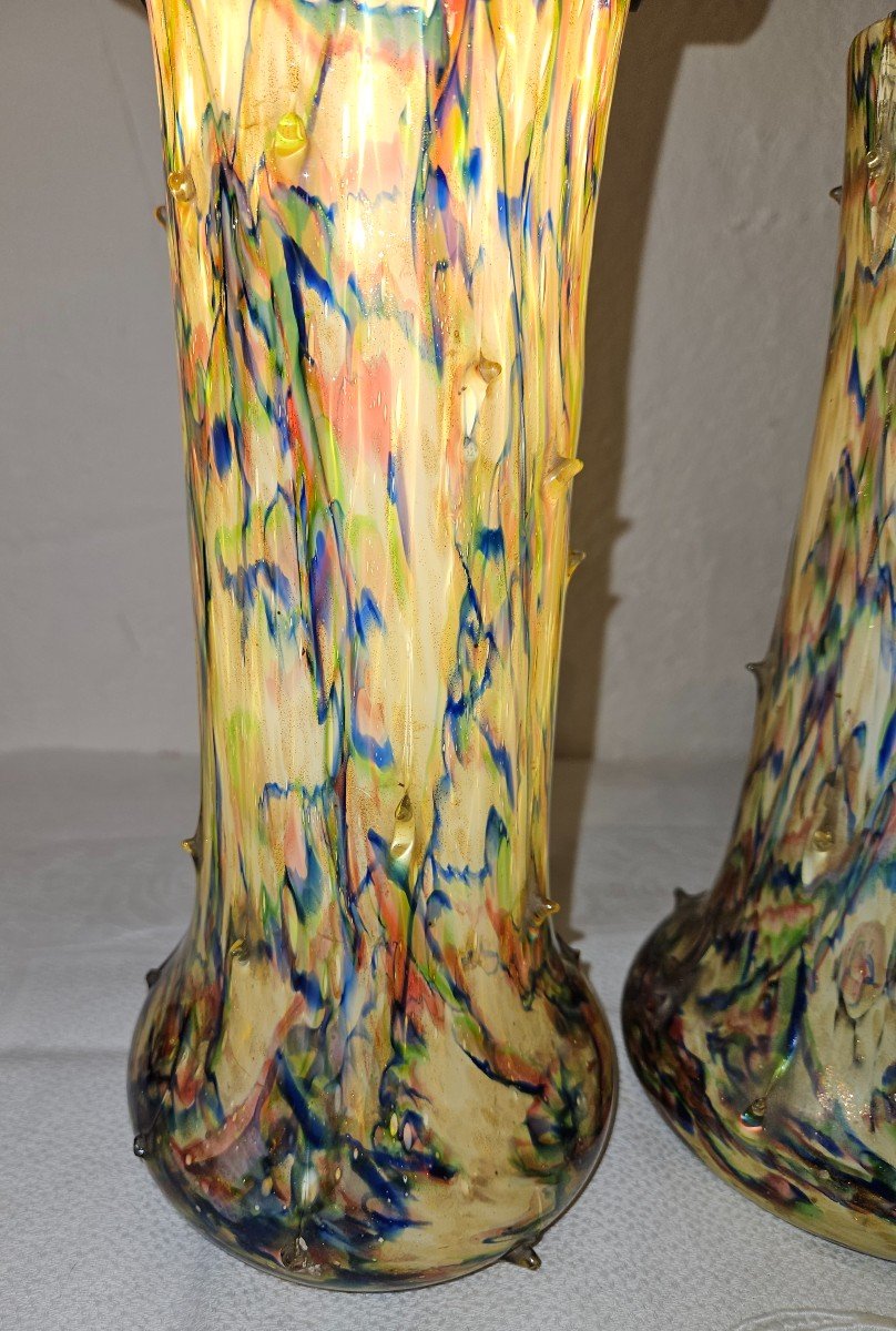 Pair Of Clichy / Legras Vases - Early 20th Century.-photo-7