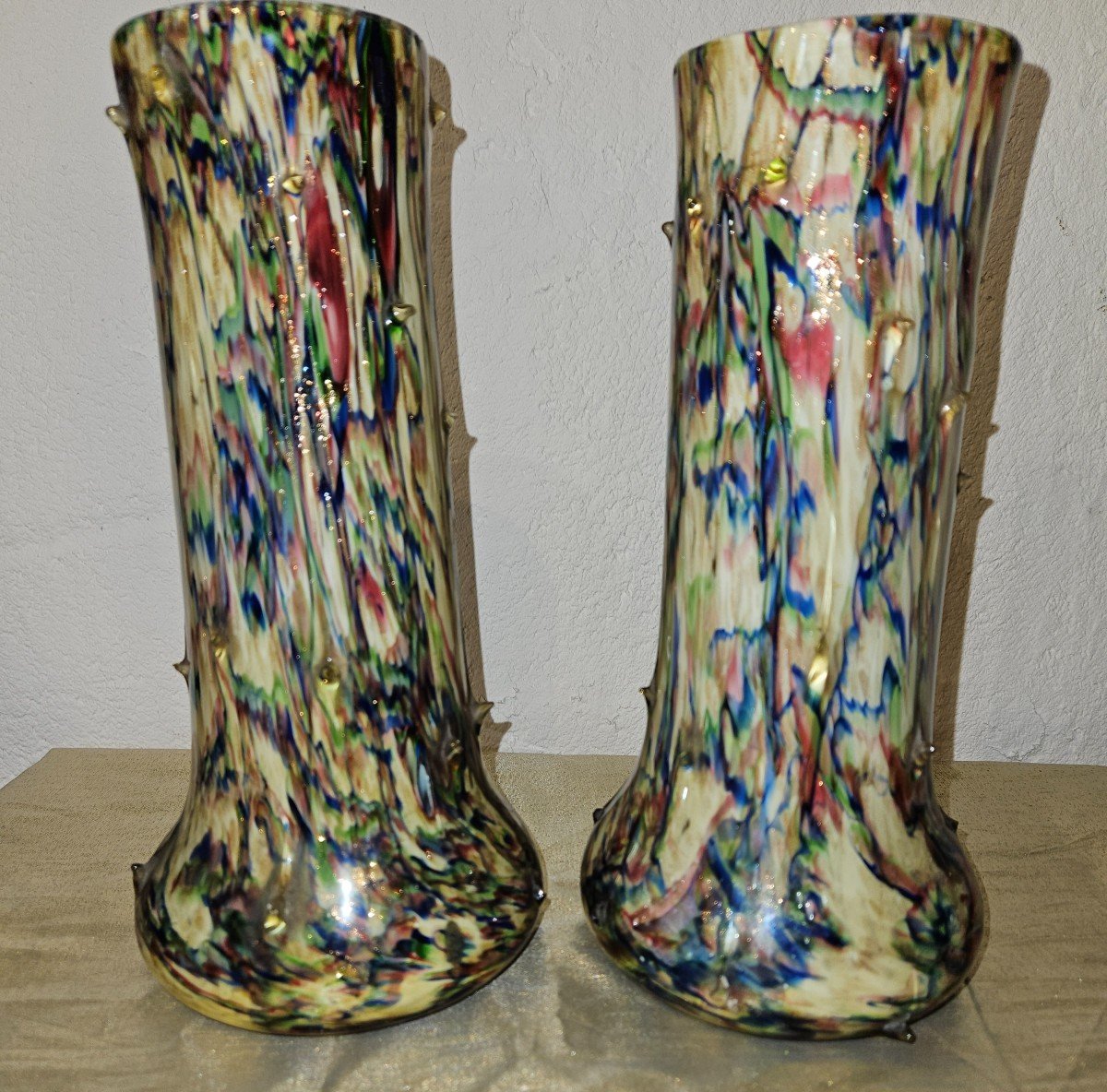 Pair Of Clichy / Legras Vases - Early 20th Century.