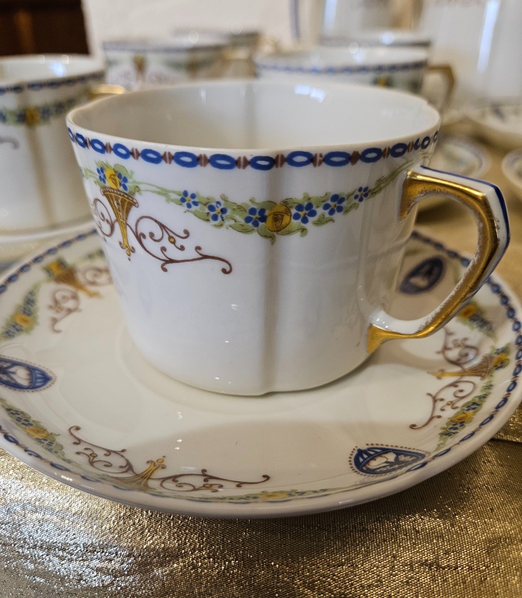 Service à Thé Ou à Café  En Porcelaine De Limoges  -  époque 20ème --photo-2