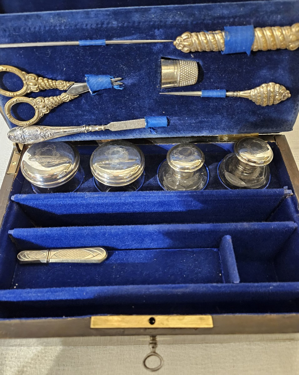 Travel Kit - Crystal And Silver - Napoleon III Period-photo-2