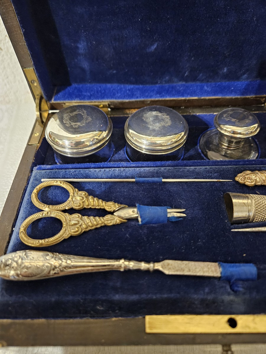 Travel Kit - Crystal And Silver - Napoleon III Period-photo-8