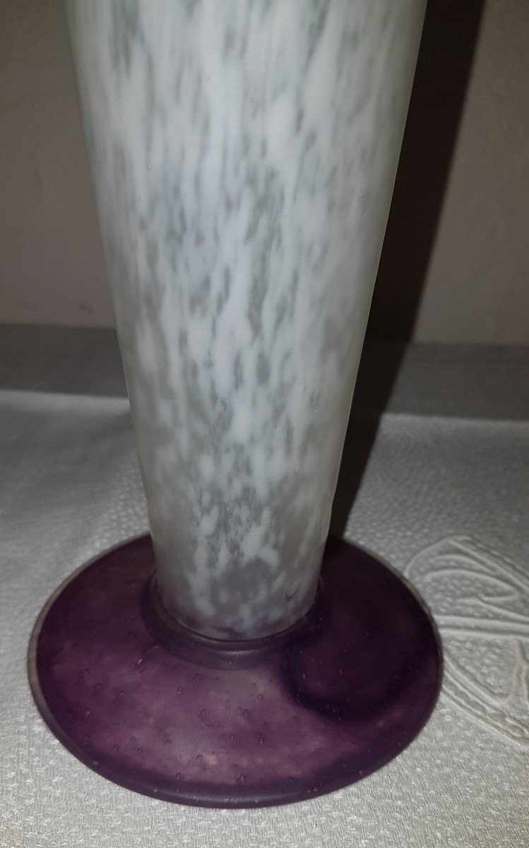 Pair Of L Glass Paste Vases-photo-3