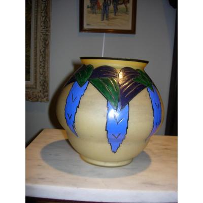 Pretty Enamel Vase Leune