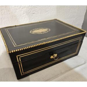 Coffret Nécessaire De Voyage - Cristal Et Argent  - époque Napoléon III