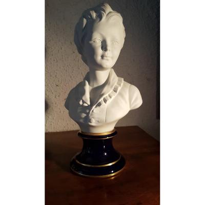 Child Bust Limoges Porcelain - C. Tharaud