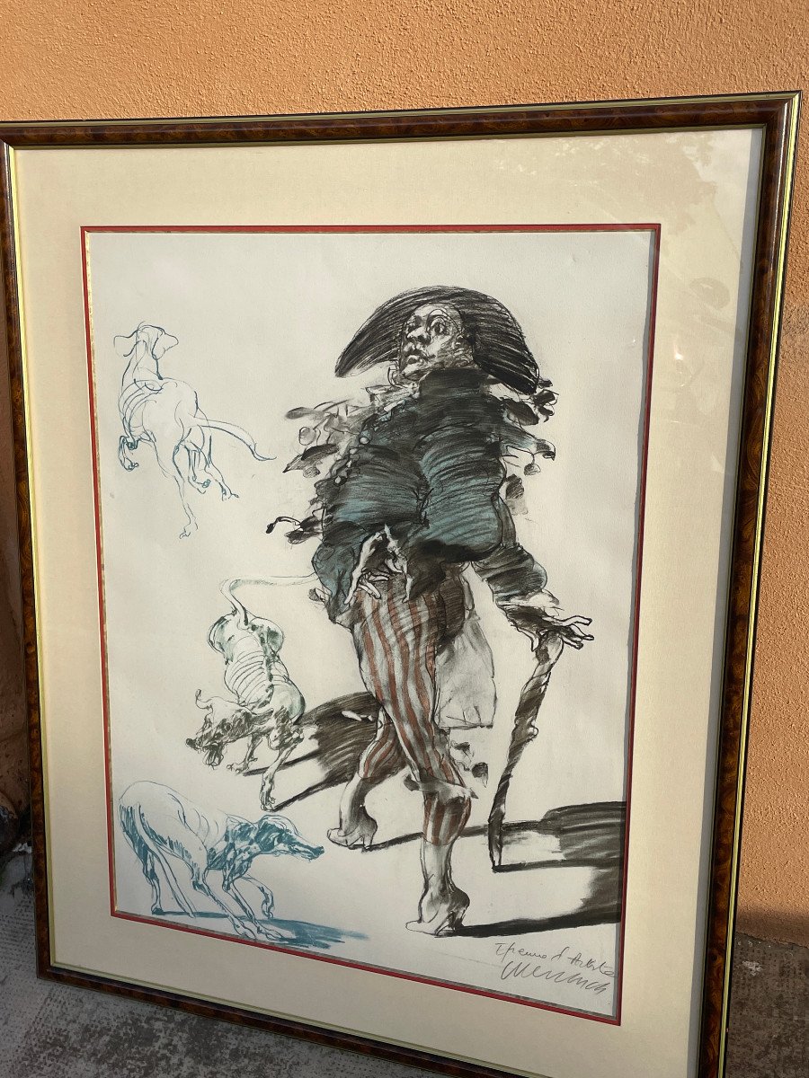 Weisbuch - Original Color Litho - Signed Artist's Proof In Pencil - Punch And Its 3c