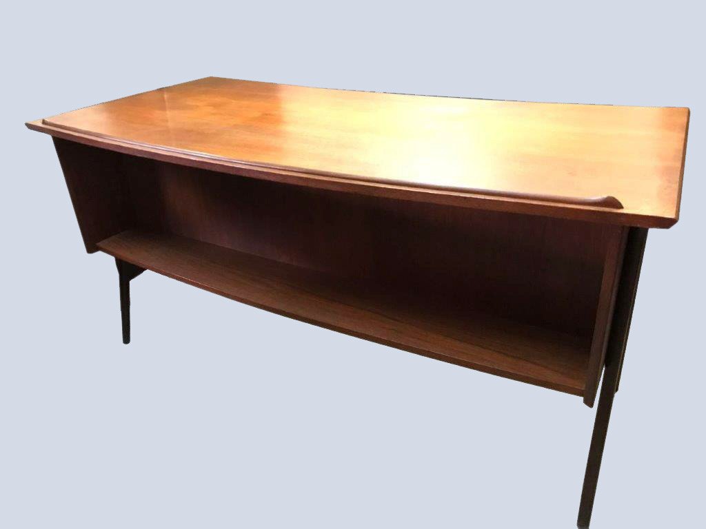 Bureau Scandinave  Louis van Teeffelen -Avec Sa Chaise-  Année 60 - Très Bon état - Teck Et Palissandre-photo-3