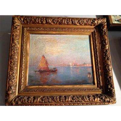 Oil On Canvas   - Venise   - Duluard