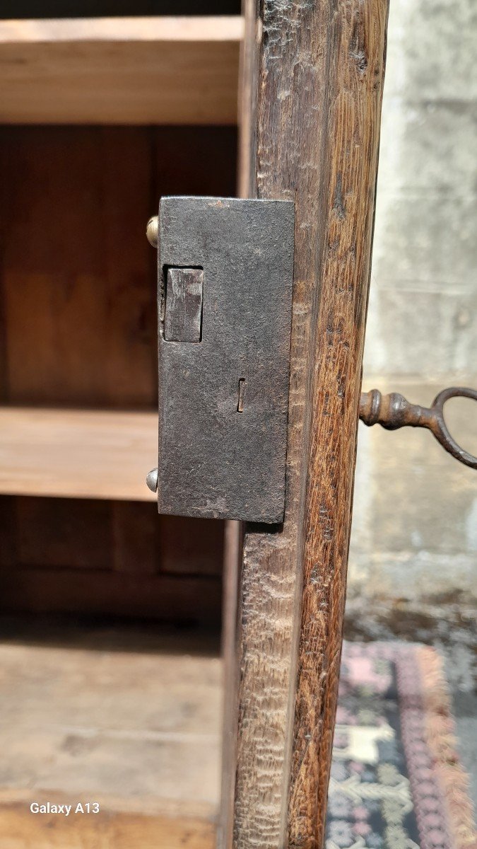 Petite Armoire Dite"3/4" En Chêne Louis XIV,d'époque 18ème. -photo-4