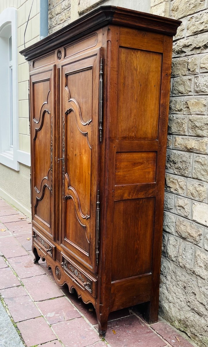 Belle armoire Lorraine en chêne d’époque XVIII éme-photo-7