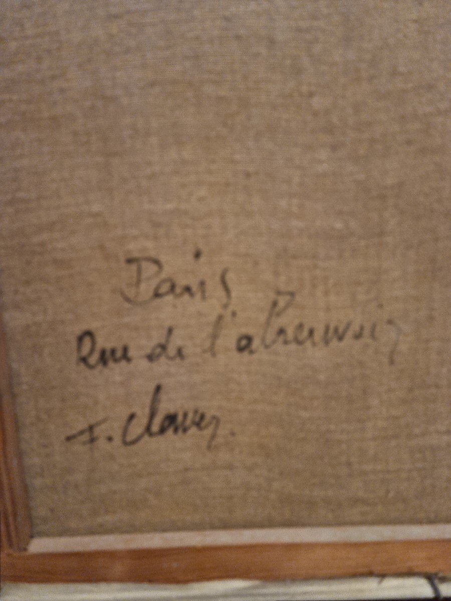 Tableau Huile Sur Toile, François Claver XXème -photo-2