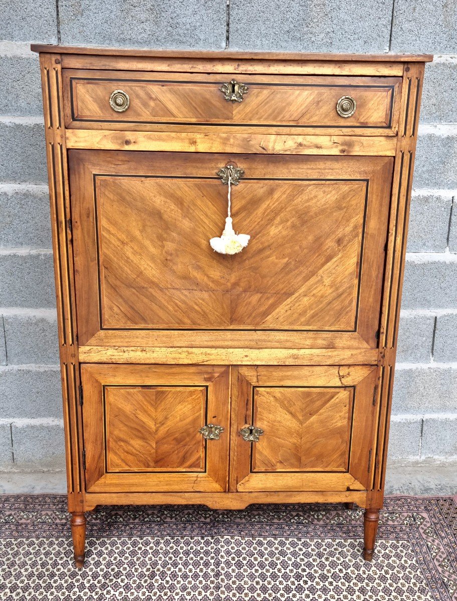 Secretary In Walnut, Louis XVI Period, 18th. 